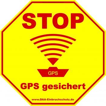 Aufkleber Schiff / Boot - Stop GPS gesichert